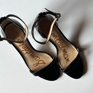 Sam Edelman Strappy Black Patent Heel Size 8